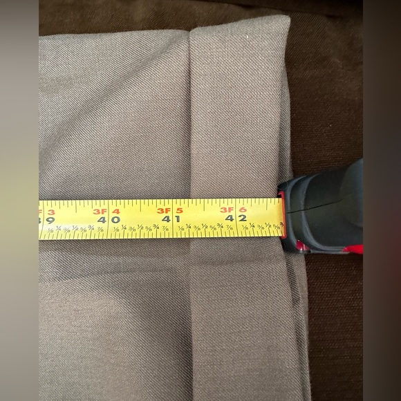Chaps 1978  Brown Straight Cuffed Dress Pants Deep Pockets SZ 38 X 32 100% Wool - Picture 15 of 16